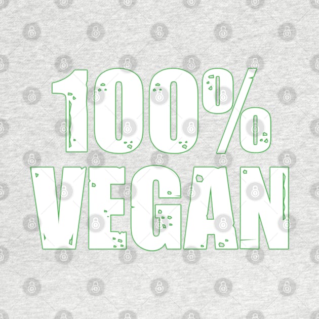 100% Vegan Funny T-Shirt for Women Men Kids Gift by Flyprint